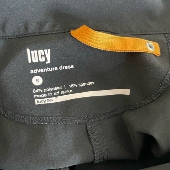 Lucy Women's Black Short Sleeve Adventure Flex Dress Size Small - Picture 7 of 12